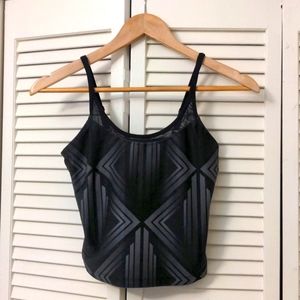 Black and Gray Nike Crop Top XS